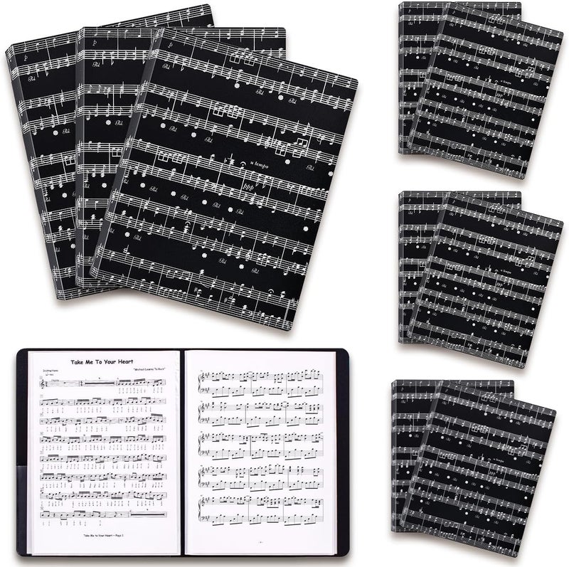 LALAOKS Sheet Music Folder 10Pack,Music Folder,Sheet Music Organizer, A4 Size,Black - Image 1
